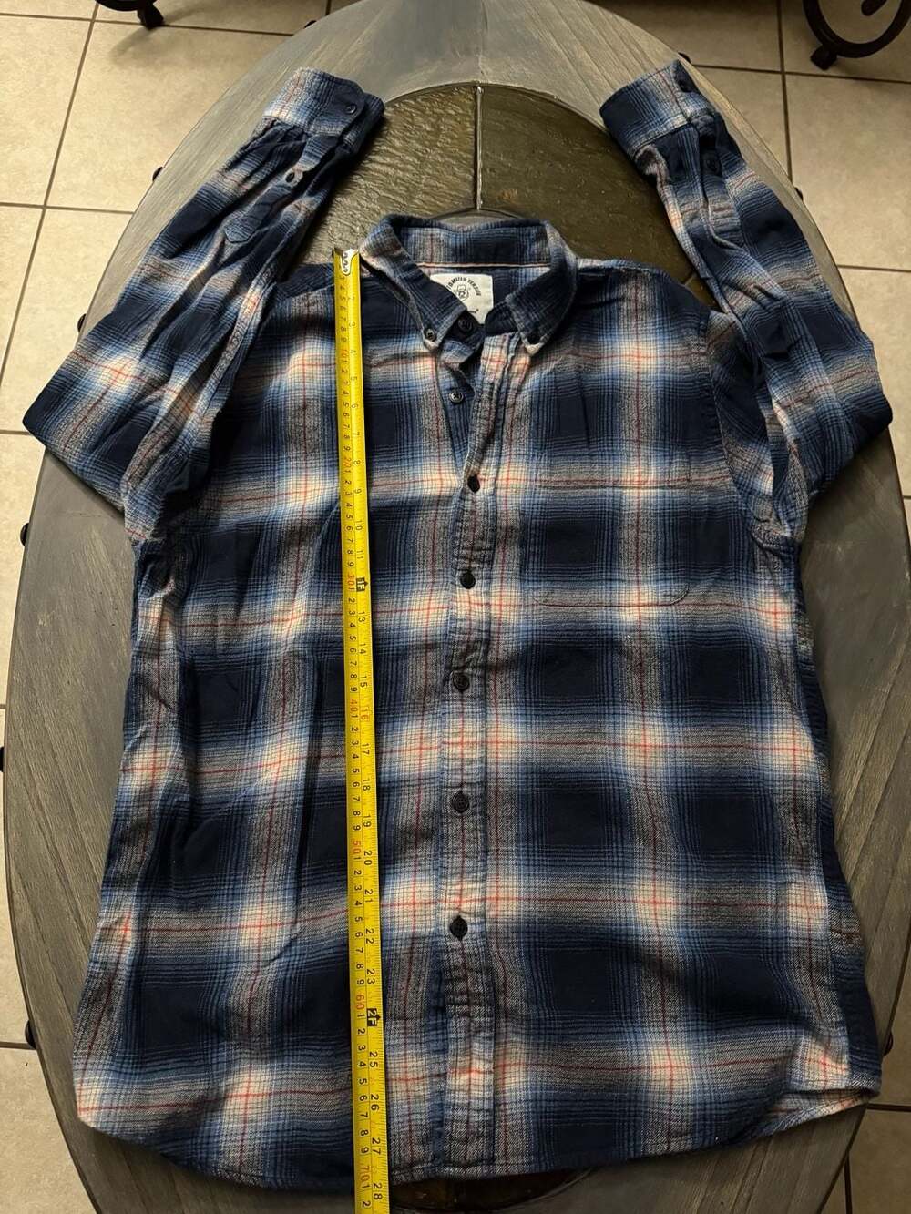 Dubinik Men's Long Sleeve Button Down Flannel Shirt size M
